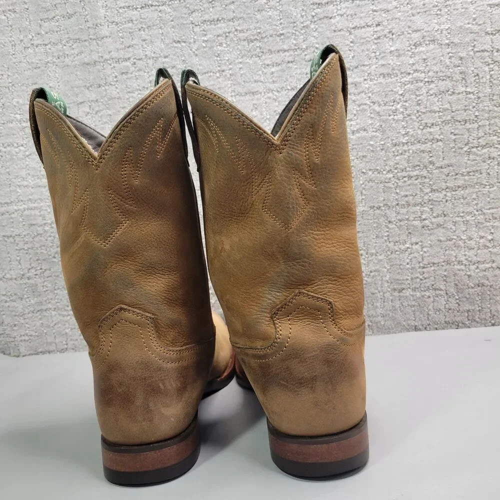 Tecovas The Glen Men's Size US 10D Light Mesquite Cowhide Leather Western Boots.